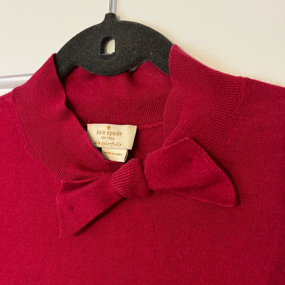 Kate Spade Hot Pink Bow Sweater